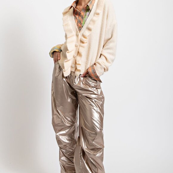 Easel Ruffle Front Cardigan - Picture 2 of 4